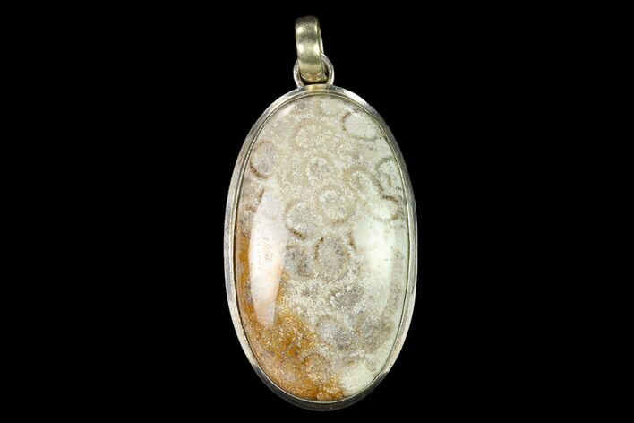 Million Year Old Fossil Coral Pendant - Indonesia #145064
